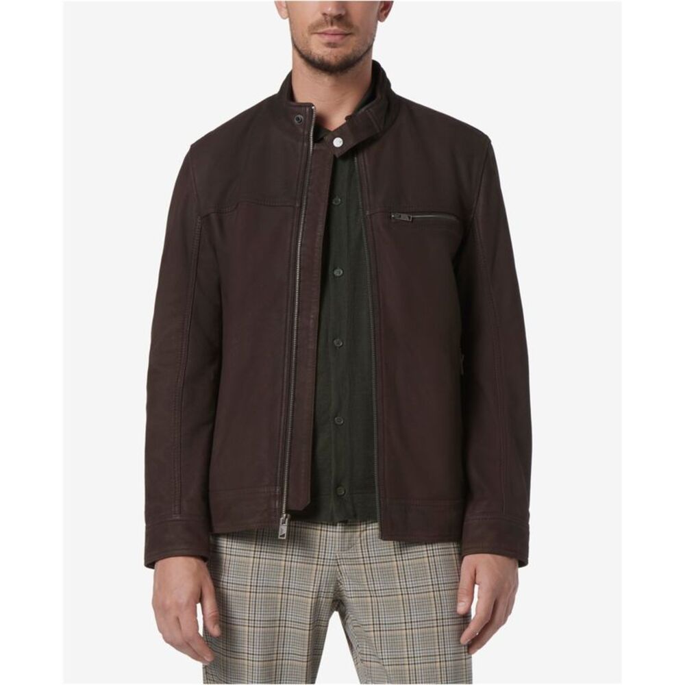 Andrew Marc Mens Norworth leather Straight Fit Biker Jacket, NWT